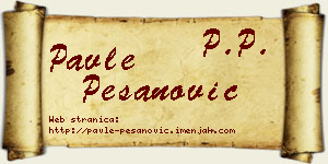 Pavle Pešanović vizit kartica